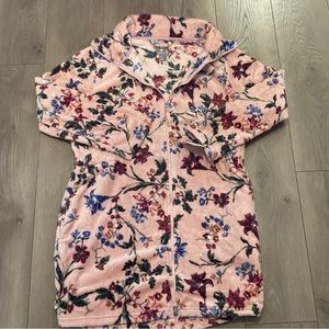 Womens robe - fleece zipper robe with long sleeve xl nwt
